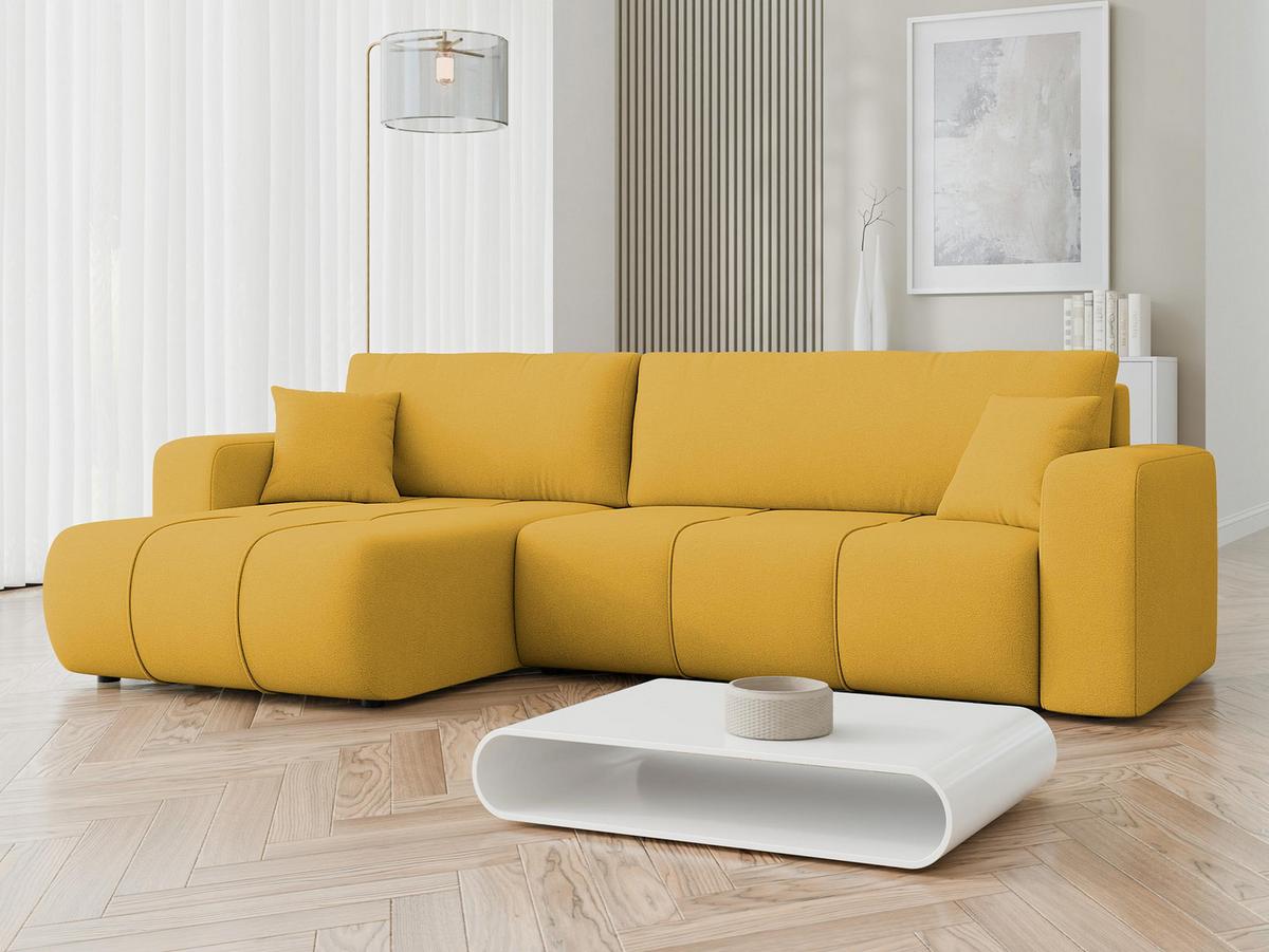 ECKSOFA Furyn Maxi - Gelb/Schwarz, Holz/Kunststoff (274/145cm) - MIRJAN24