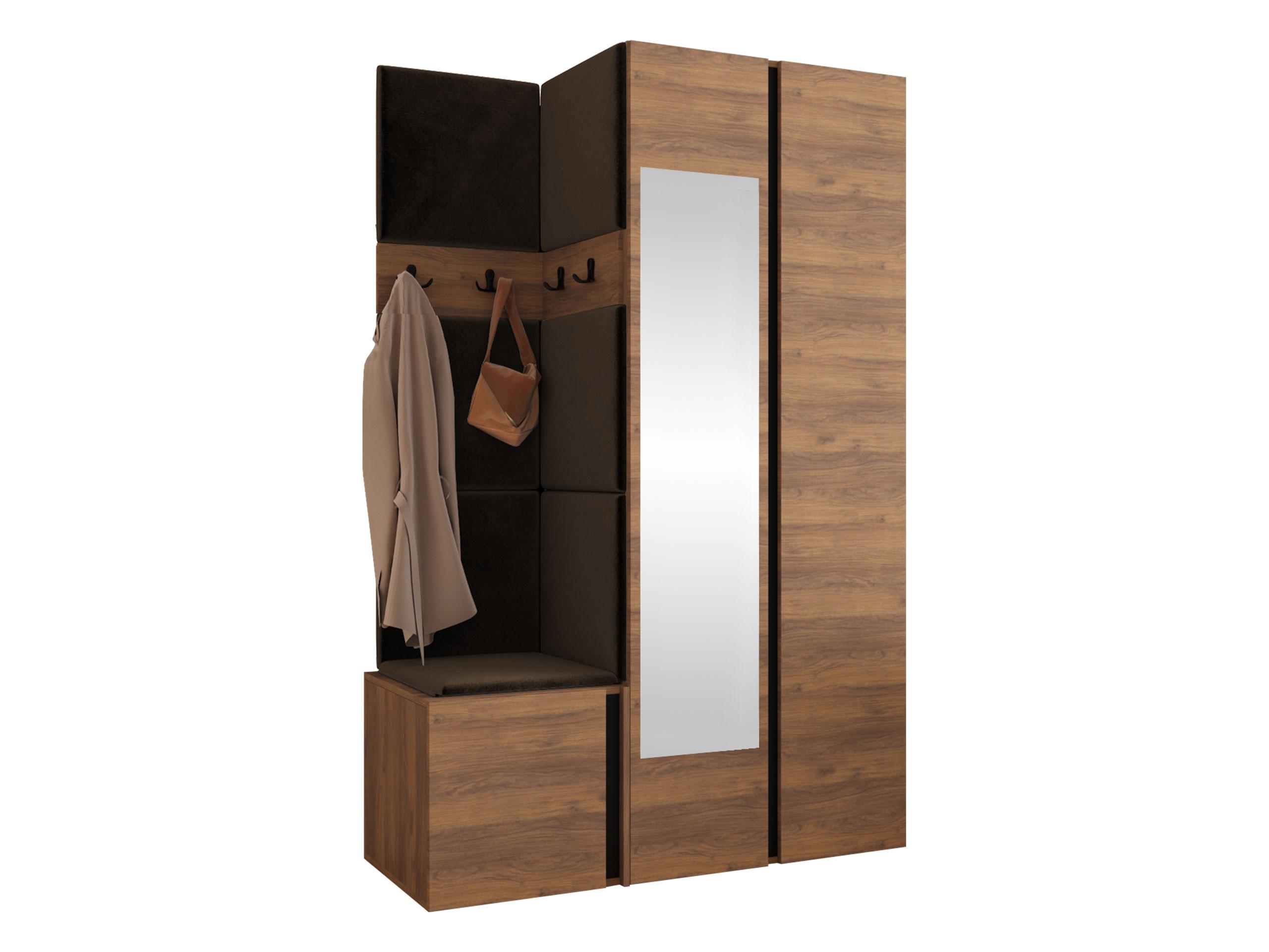 GARDEROBEN-SET Orion XXVI - Nussbaumfarben/Braun, Holzwerkstoff/Kunststoff (116/186/46cm) - MIRJAN24
