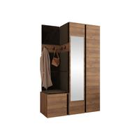 GARDEROBEN-SET Orion XXVI - Nussbaumfarben/Braun, Holzwerkstoff/Kunststoff (116/186/46cm) - MIRJAN24