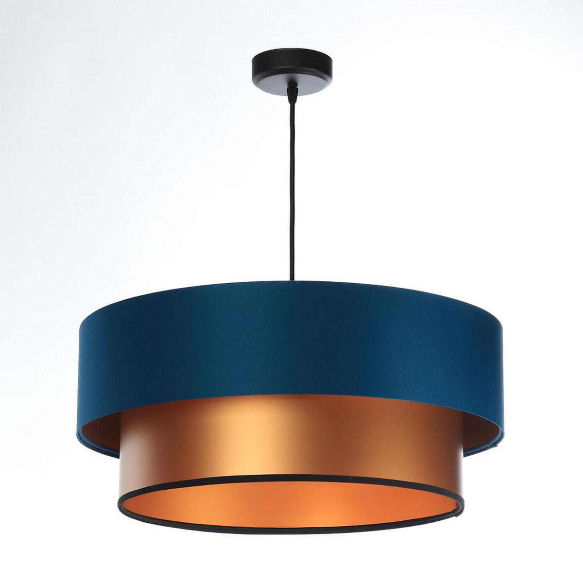 HÄNGELEUCHTE Blau 50/20 cm - Blau/Kupferfarben, Kunststoff (50/1/20cm) - ONZENO