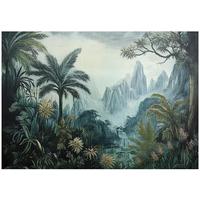FOTOTAPETE Dschungel Landschaft Tapete Wohnzimmer Schlafzimmer 150x105 - Grün, Papier (150/105cm) - Wallarena