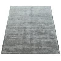 VISKOSETEPPICH handgewebt, einfarbig, Grau, 80 x 150 cm - Grau, Textil (150/80cm) - KADIMA DESIGN