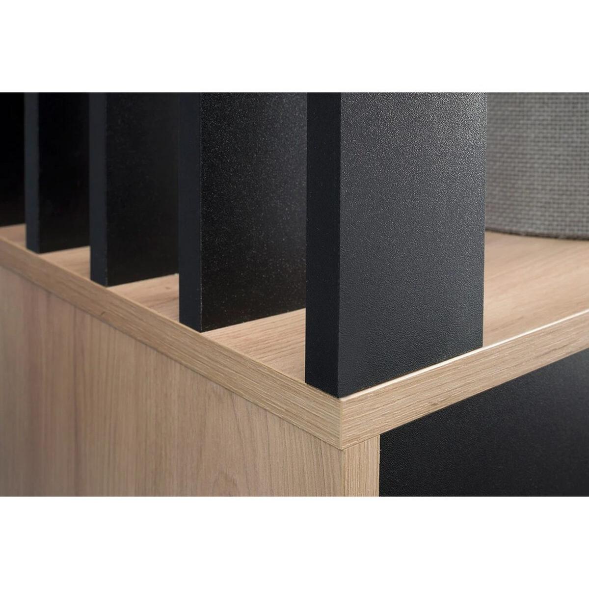 GARDEROBENSCHRANK Limo mit Spiegel und Schuhschrank, Eiche Artisan+schwarz - Eiche Artisan, Holzwerkstoff (100/190/33cm) - Beautysofa