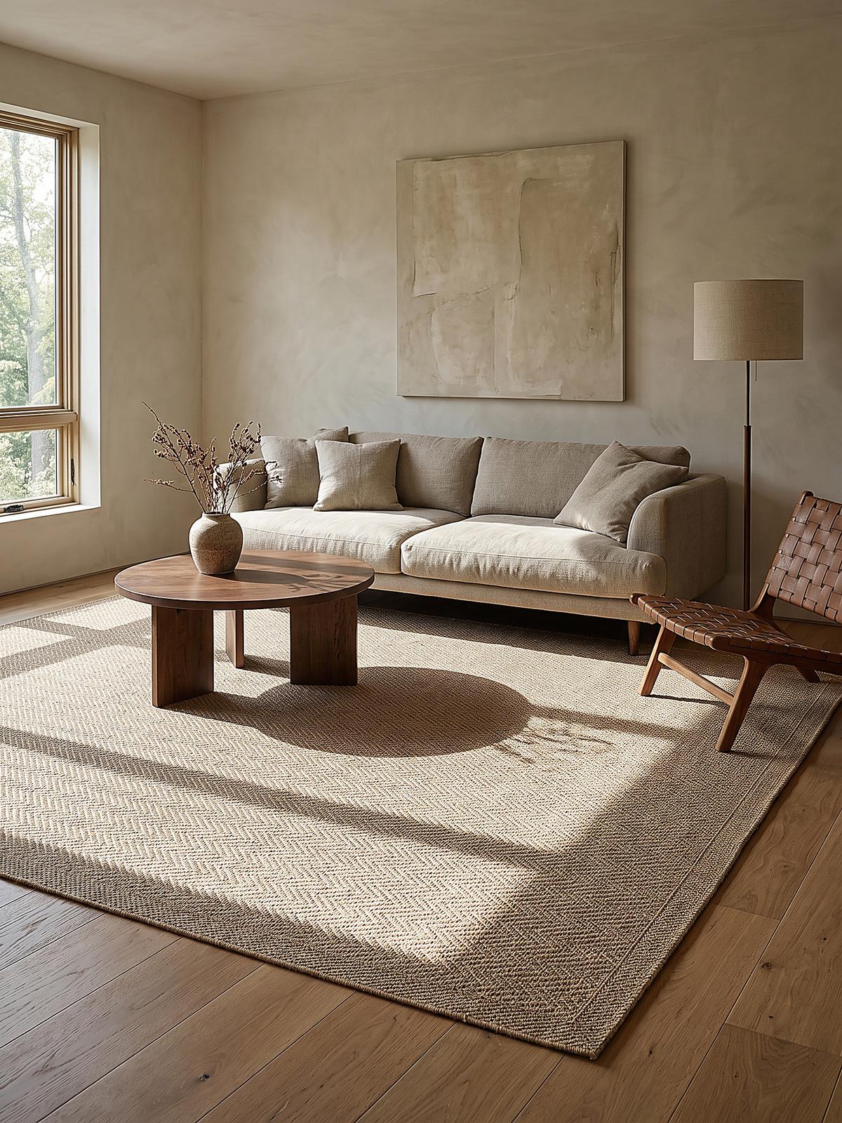 FLACHWEBTEPPICH Geometrisch CORDEV Polypropylen Natur 240 x 340 cm - Beige, Textil (240/340cm) - KADIMA DESIGN
