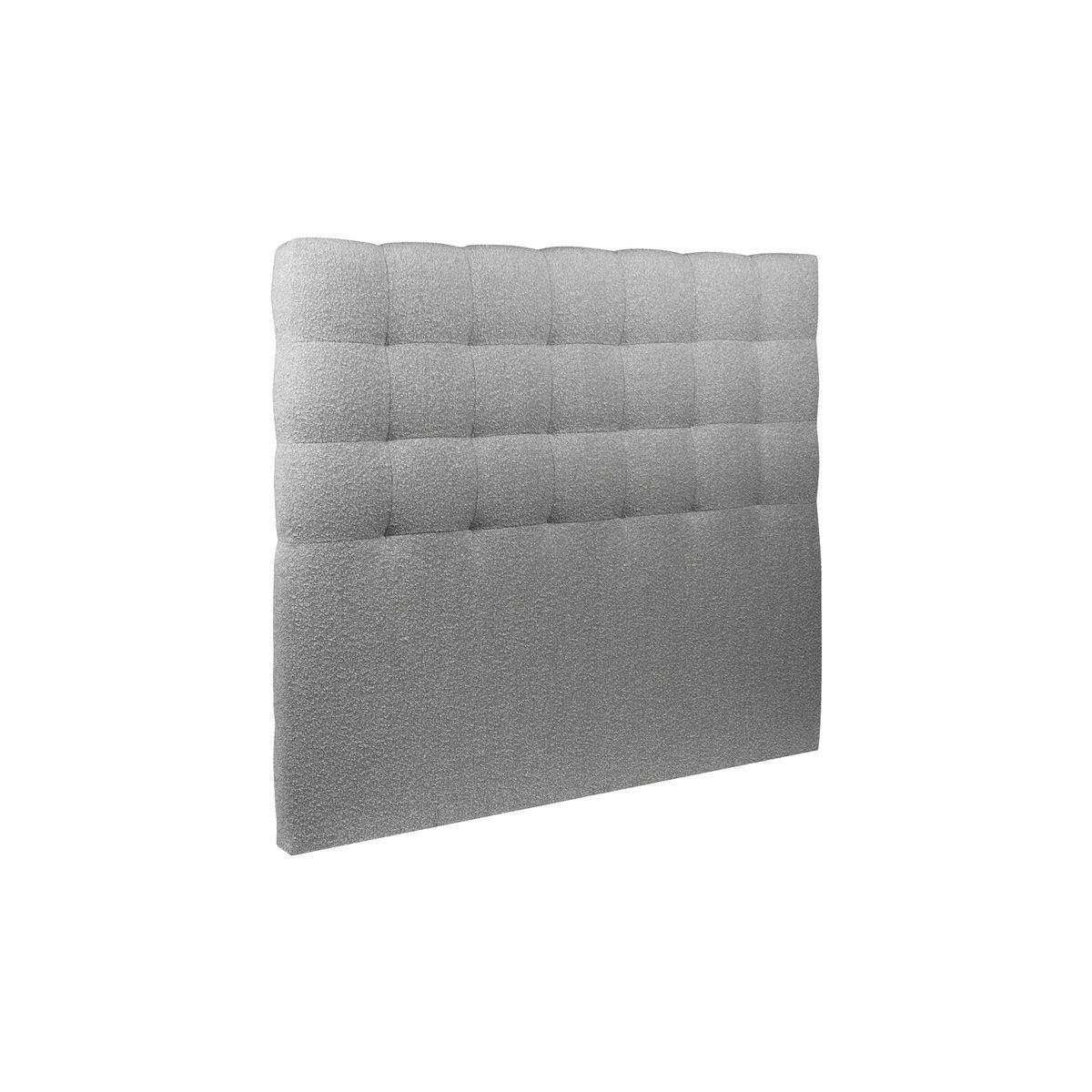 KOPFTEIL gepolstert - Gesteppt – grauer Bouclé-Stoff - 180 cm - Beige/Grau, Karton/Holz (180/120/10cm) - Sommeil de Plomb