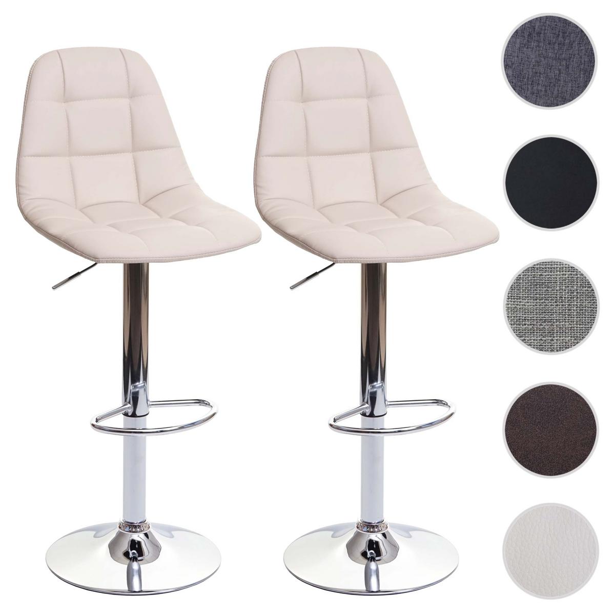 BARHOCKER Cremeweiß 2er-Set - Weiß, Textil (43/115/47cm) - MCW