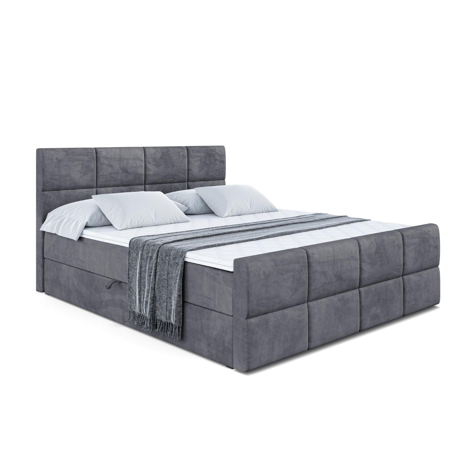 BOXBETT ARDENI-Z - 180x200 cm - H3 - Dunkelgrau - Dunkelgrau, Holzwerkstoff (180/200cm) - ALTDECOR