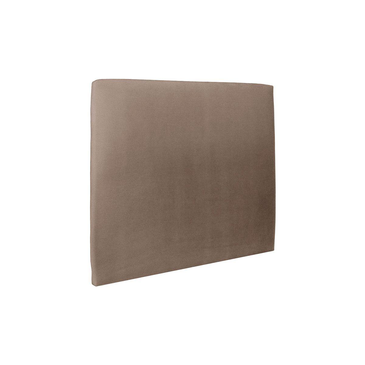 KOPFTEIL gepolstertes – taupefarbener Samtstoff - 200 cm - Taupe/Beige, Karton/Holz (200/120/10cm) - Sommeil de Plomb