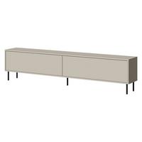 TV-LOWBOARD Masha 200 2D - Kaschmir/Schwarz, Holzwerkstoff/Metall (200/47/30cm) - MIRJAN24