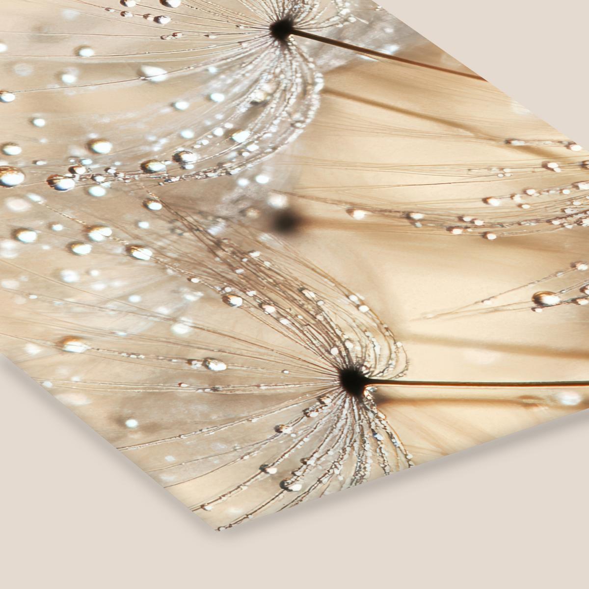 POSTER MIT RAHMENGERAHMTES BILD Löwenzahn - Abstrakt - Natur - Beige Bilderrahmen 30x40 cm - Braun, Papier (30/40cm) - MuchoWow