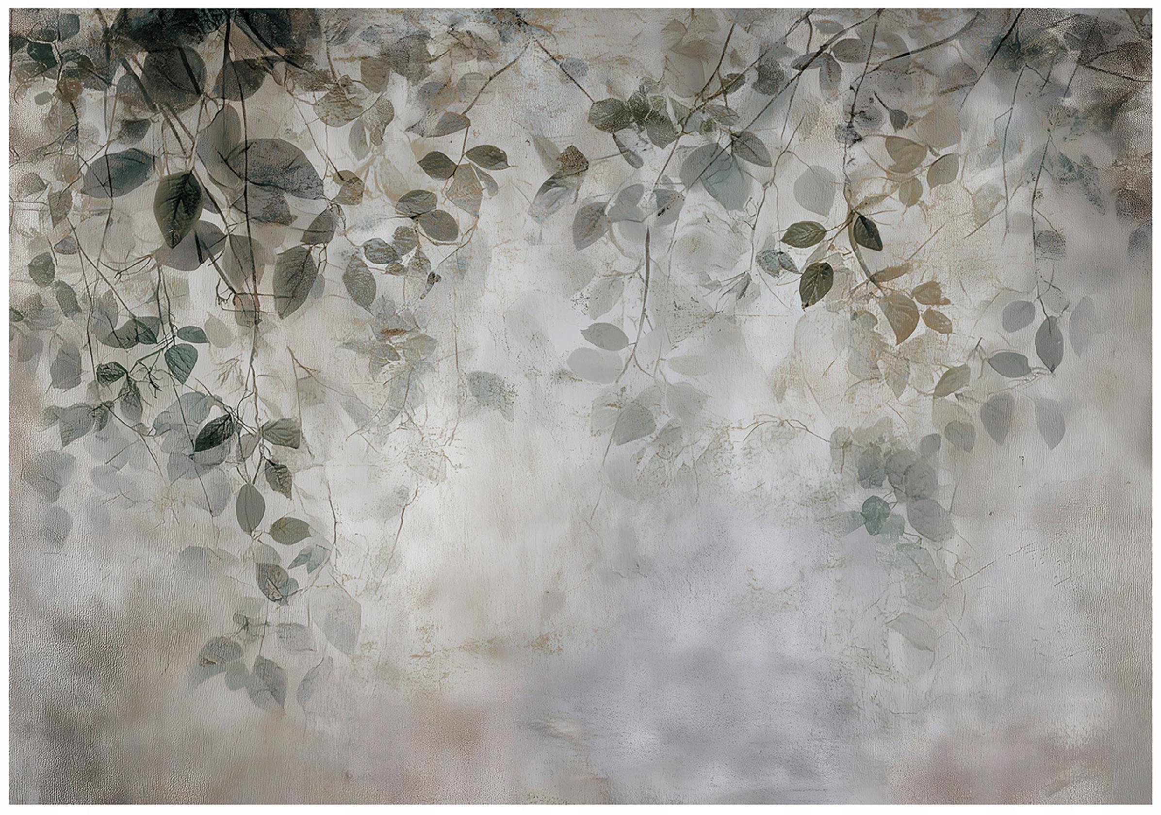 FOTOTAPETE Blätter Hängend Grau 300x210 cm - Multicolor, Papier (300/210cm) - Wallarena