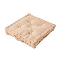 SITZKISSEN beige 40/40/8 cm – Bodenkissen unifarben - Beige, Textil (40/40/8cm) - Homescapes
