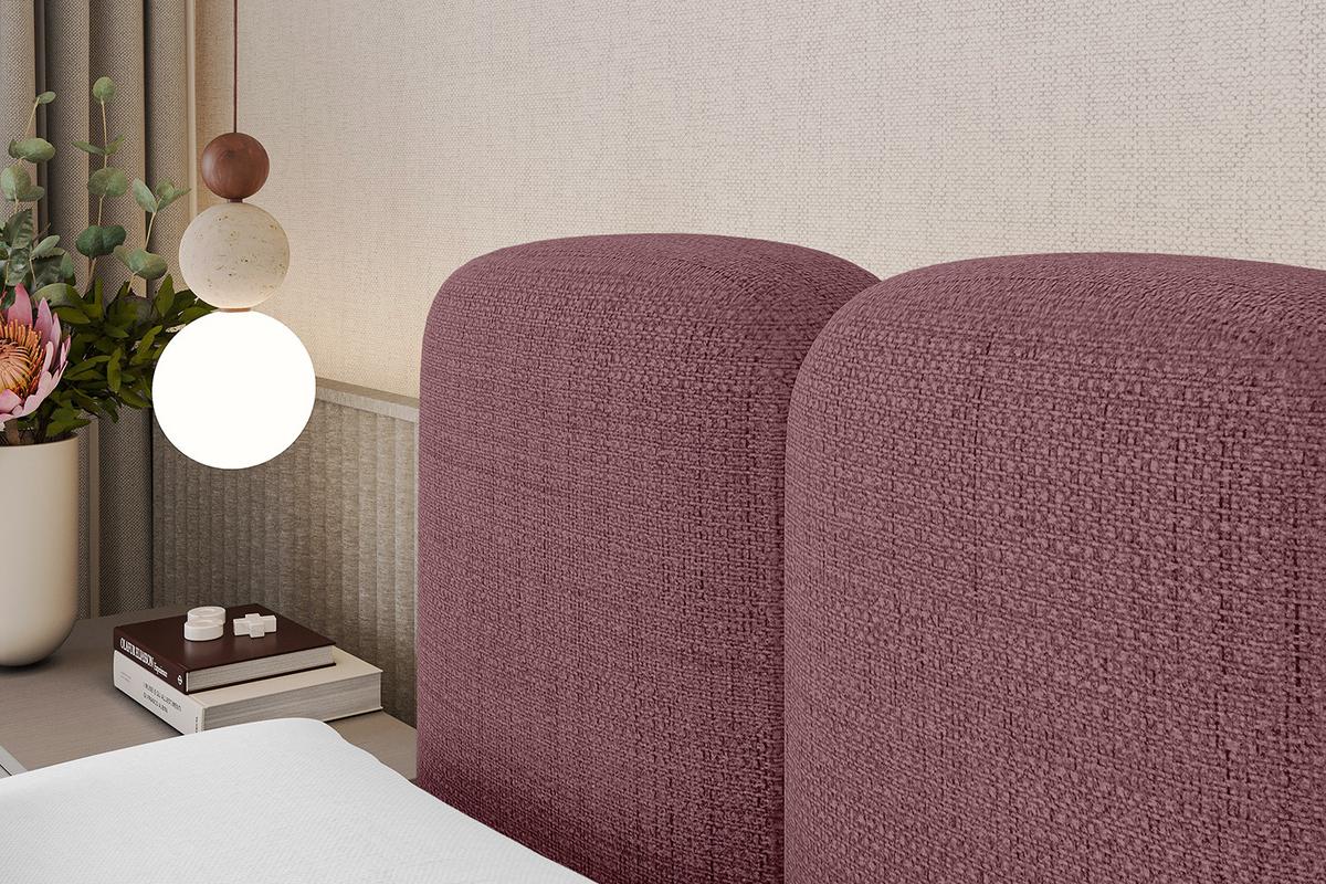 BOXBETT mit Matratze H4 - NINA - 180x200 cm - Altrosa - Pink, Holzwerkstoff (180/200cm) - ALTDECOR