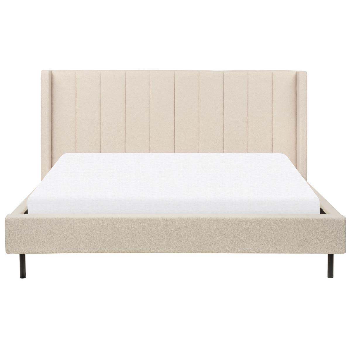 POLSTERBETT mit Lattenrost 180x200 cm Beige Villette - Beige, Textil (180/200cm) - Beliani