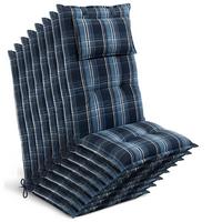 HOCHLEHNER Highlux HL 120x52x7cm Blau-Weiß-Kariert (8tlg) - Blau, Textil (52/120cm) - Beautissu 