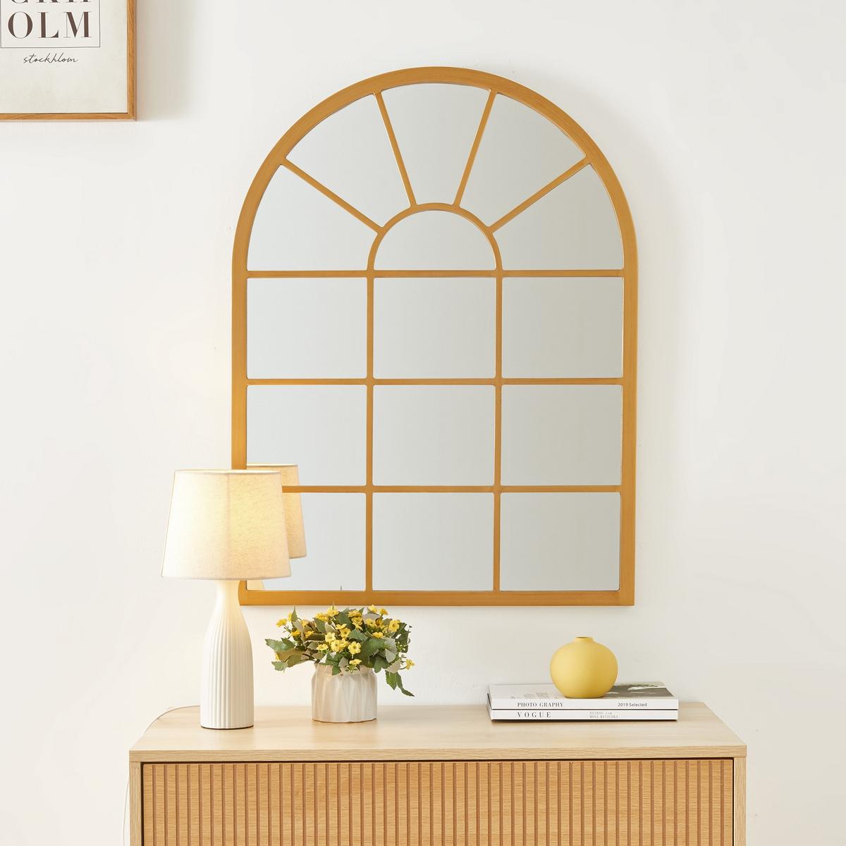 WANDSPIEGEL Villalago - Goldfarben, Glas/Holzwerkstoff (60/80/1.8cm) - [en.casa]