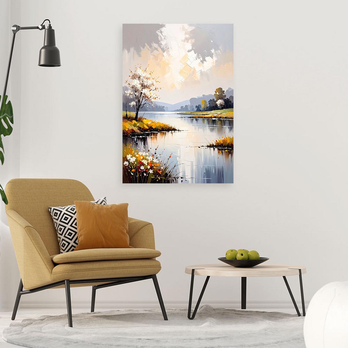 LEINWANDBILD Landschaften 20x30cm - Grau, Textil (20/30cm) - Feeby