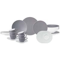 KOMBISERVICE Life Fashion Elegant Grey 30-tlg. - Grau, Keramik (2/2/2cm) - Seltmann Weiden
