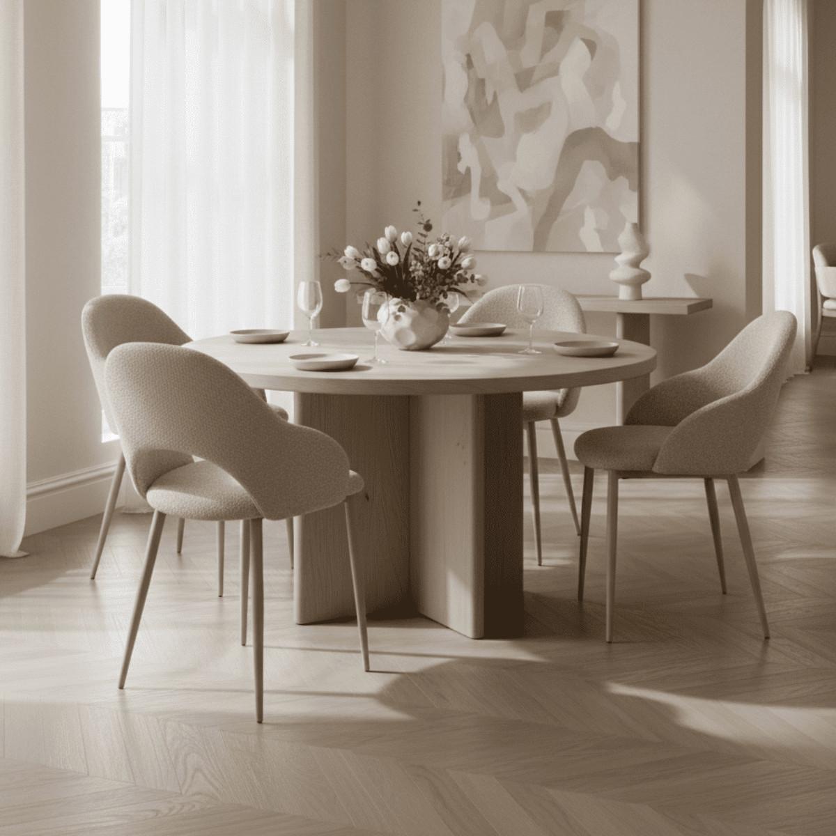 STÜHLE 2er-Set mit Stoffbezug und Metallfüßen 57/84/54 cm - Beige, Textil (57/84/63.5cm) - Calicosy