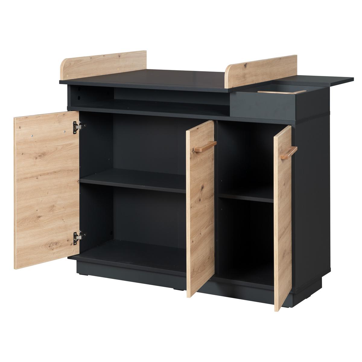 WICKELKOMMODE Lenn - Weiß, Holz/Holzwerkstoff (117.5/103/77cm) - Roba