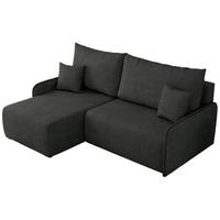 ECKSCHLAFSOFA ARPA L Dunkelgrau Struktur - links - Dunkelgrau/Schwarz, Kunststoff/Textil (198/150cm) - MKS
