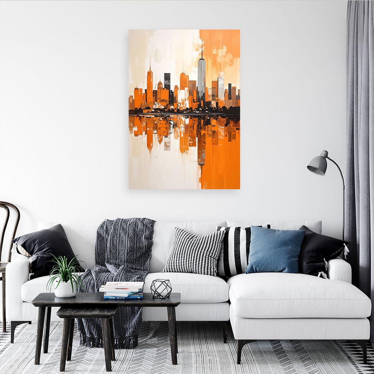 LEINWANDBILD Städte & Architektur 20x30cm - Orange, Textil (20/30cm) - Feeby