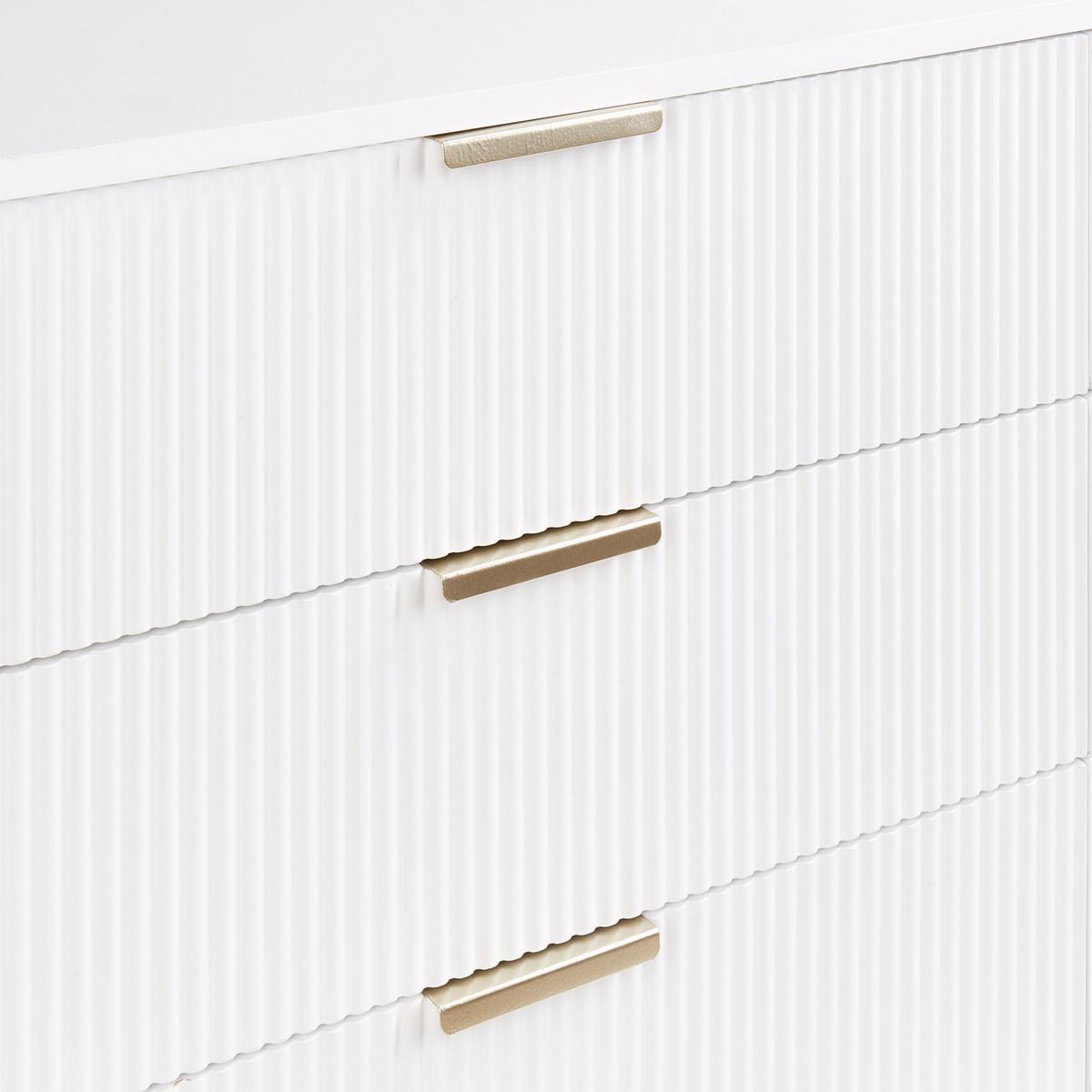 KOMMODE mit 6 Schubladen Weiß Soho - Weiß, Holzwerkstoff (120/78/40cm) - Beliani