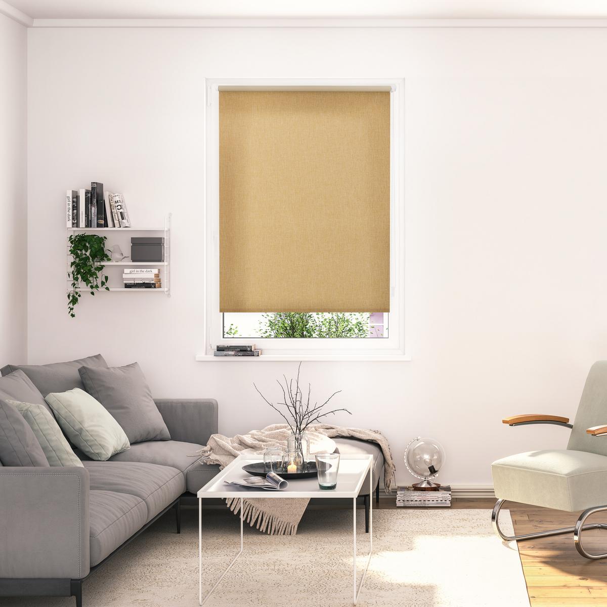 THERMO-ROLLO MADRID OHNE BOHREN, KLEMMTRÄGER, LICHTDURCHLÄSSIG - Rostfarben, Kunststoff (90/190cm) - Lichtblick Original