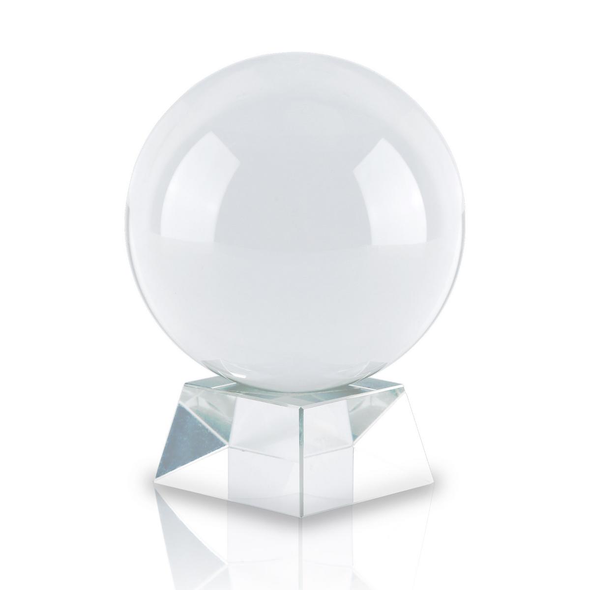 GLASKUGEL Fotokugel mit Ständer - Transparent, Glas (13cm) - Intirilife