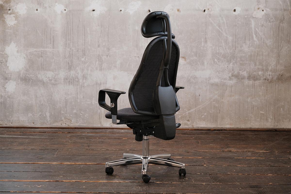 BÜROSTUHL FINO Anthrazit Kunststoff Höhenverstellbar - Anthrazit/Silberfarben, Kunststoff/Metall (64/120/64cm) - KAWOLA