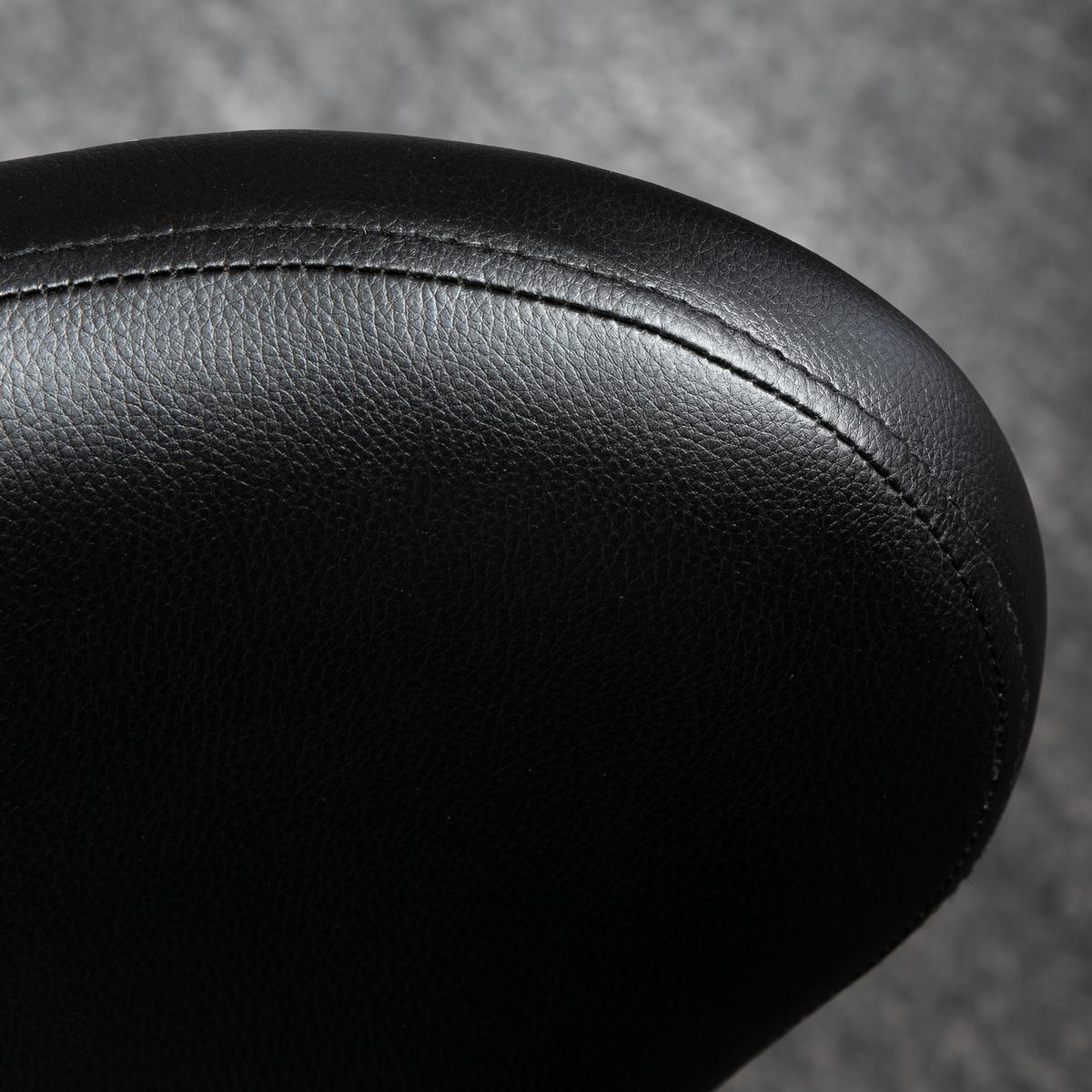 ROLLHOCKER höhenverstellbar Drehhocker drehbar Salon Hocker mit Lehne Schwarz - Schwarz, Kunststoff (45/88/54cm) - HOMCOM
