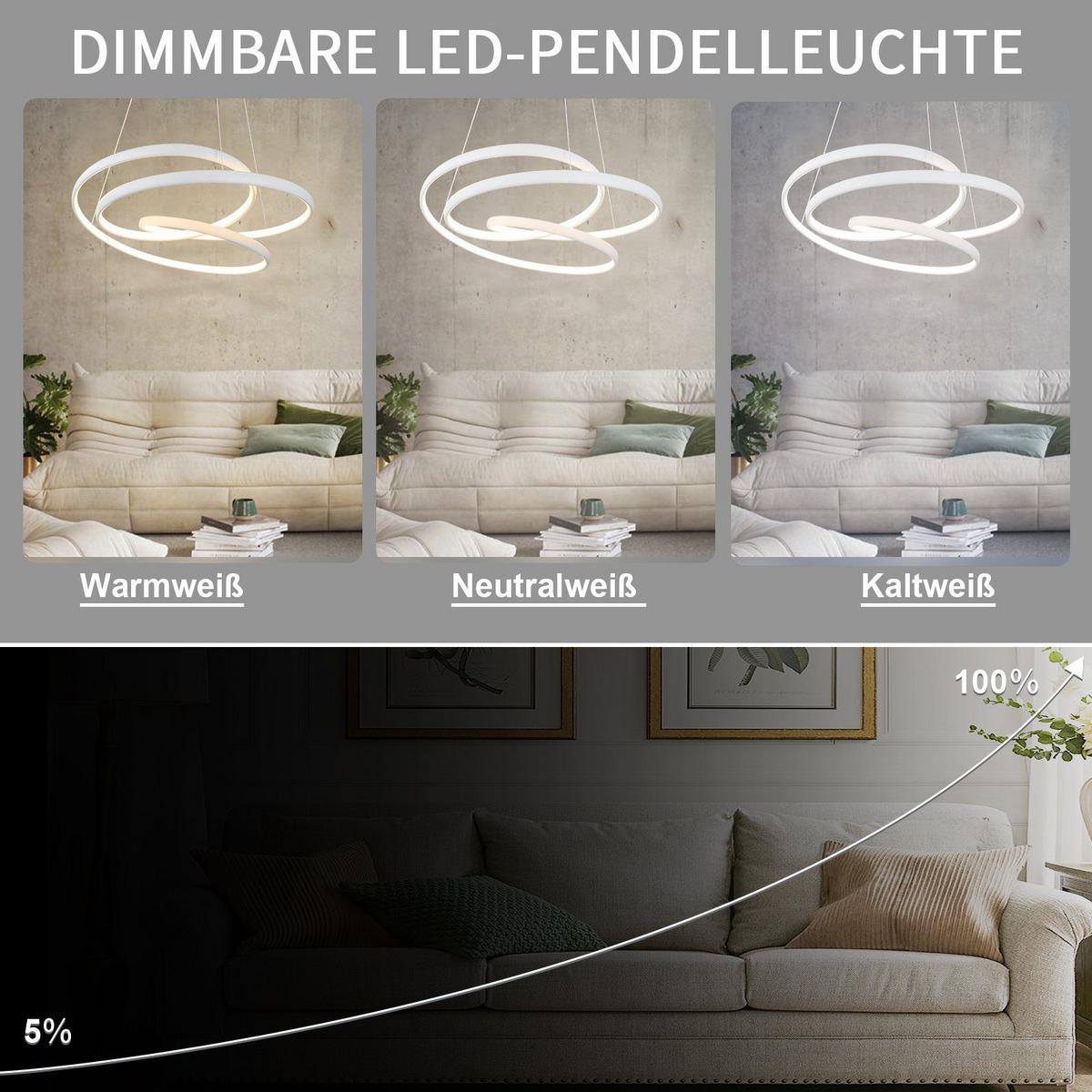 PENDELLEUCHTE Sonne 50/50/5 cm - Weiß, Metall (50/50/5cm) - Nettlife