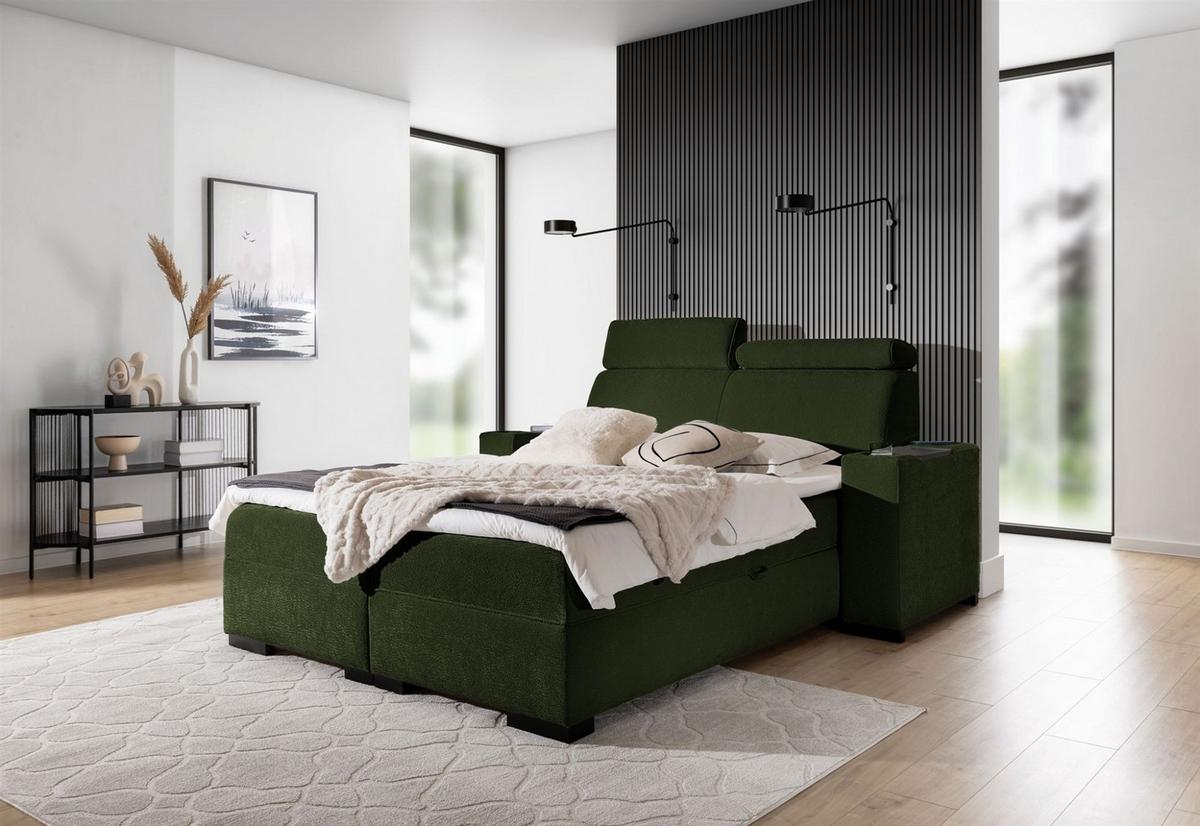 BOXBETT Nestor Dress Me Set.1 - Grün, Holzwerkstoff/Textil (140/200cm) - Fun Möbel