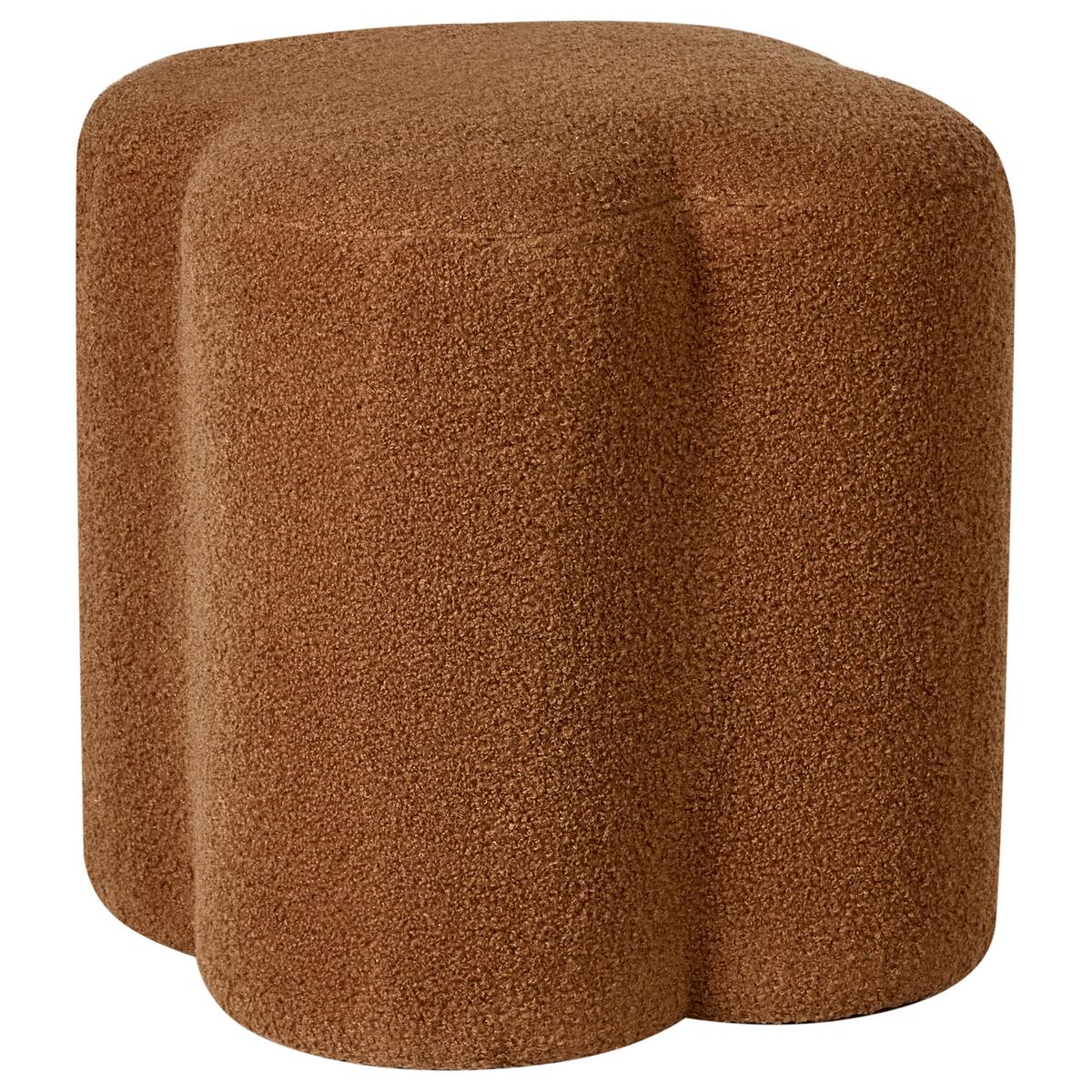 POUF Bouclé Goldbraun Mancos - Goldfarben, Textil (41/44/35cm) - Beliani