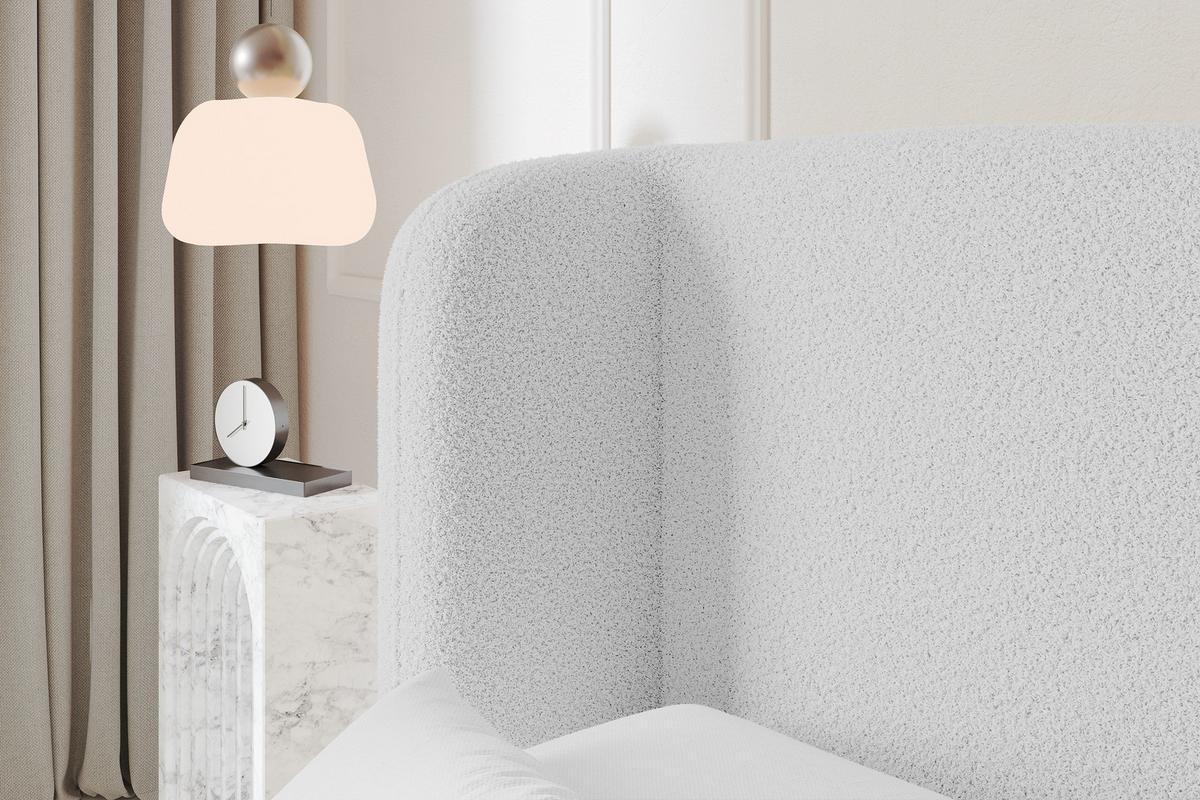 POLSTERBETT mit Bettkasten und Lattenrost, Bett mit Matratze H3/H4 - ESTI 140x200 Hellgrau - Silberfarben, Holzwerkstoff/Textil (140/200cm) - ALTDECOR
