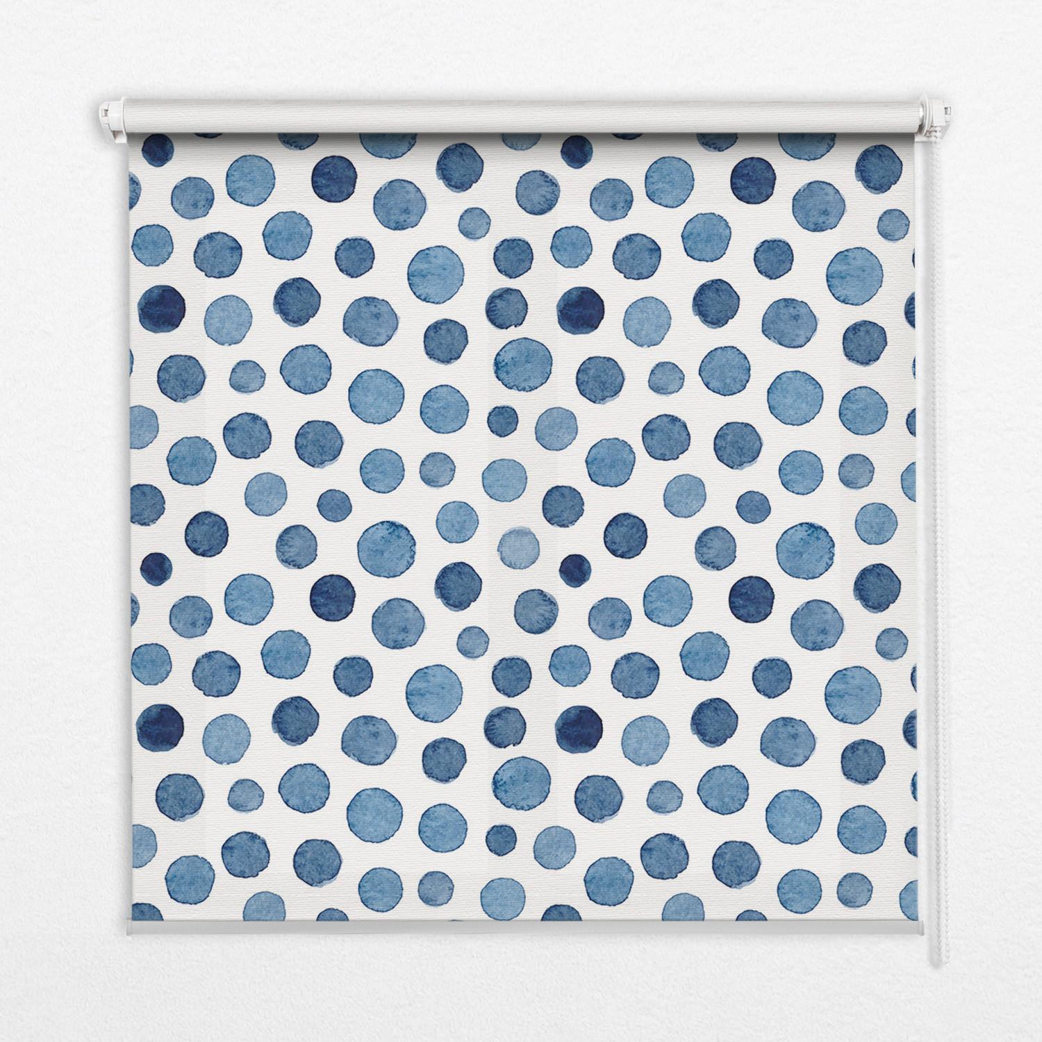 INNENROLLO - Fensterrollo - Rollo - 60x40 cm - Blaue Punkte - Blau, Kunststoff (60/140/0.5cm) - TULUP