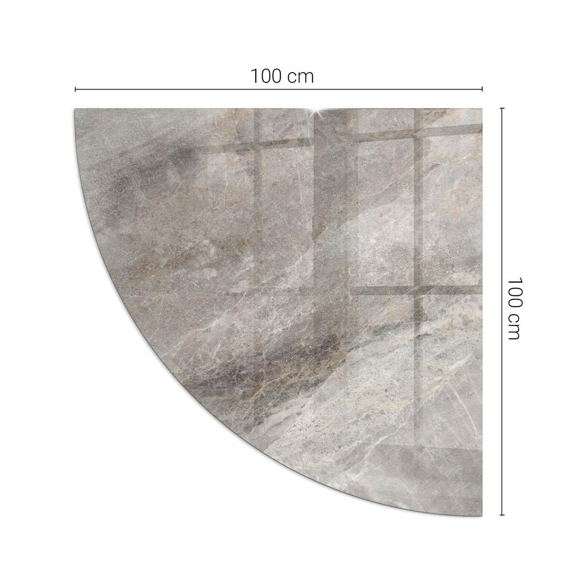 GLASPLATTE für Kamin 100x100 cm - Grau, Glas (100/100/0.4cm) - TULUP