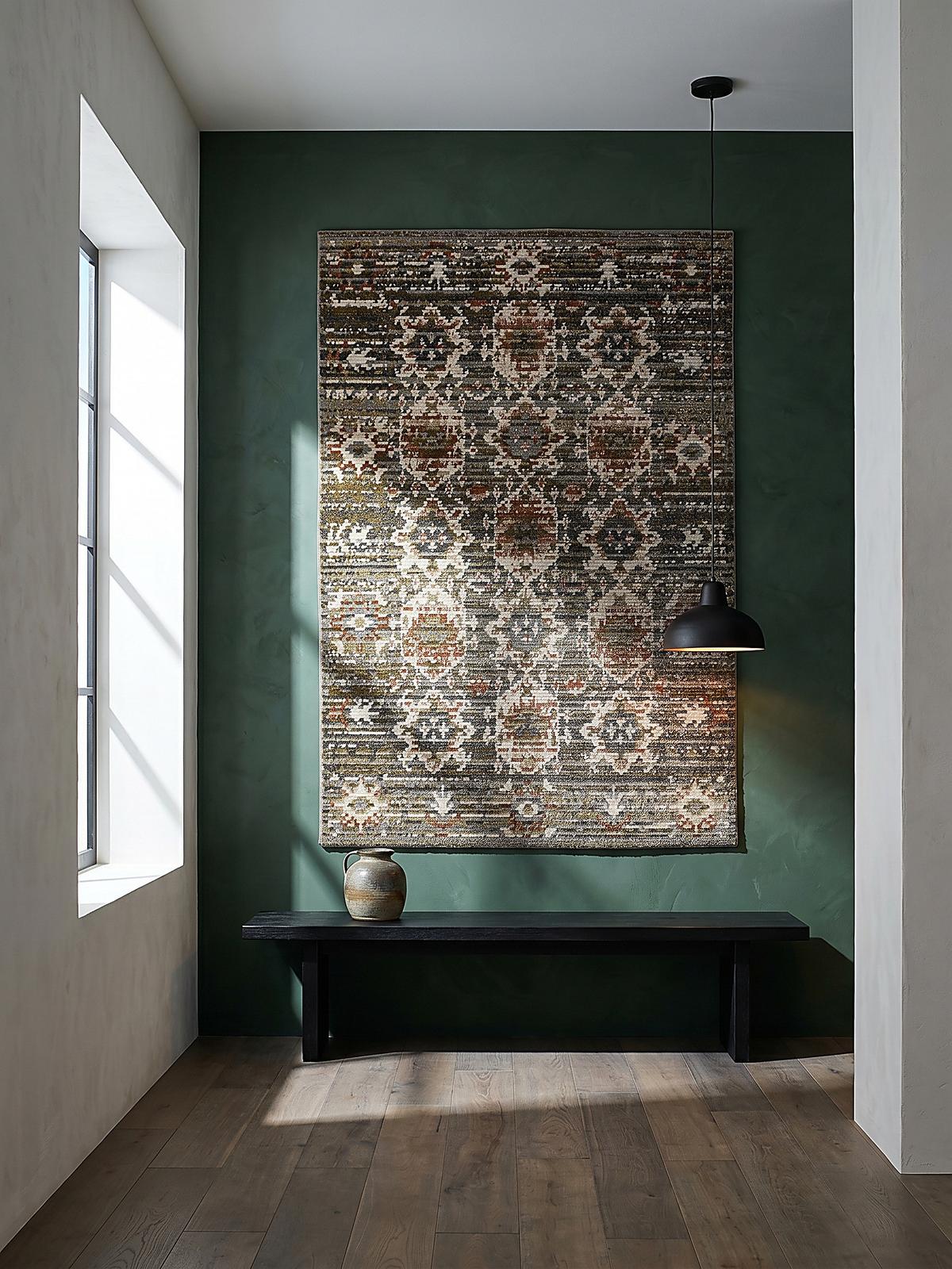 KURZFLORTEPPICH PERRAN, im Vintage-Stil, Grün, 120 x 160 cm - Grün, Textil (160/120cm) - KADIMA DESIGN