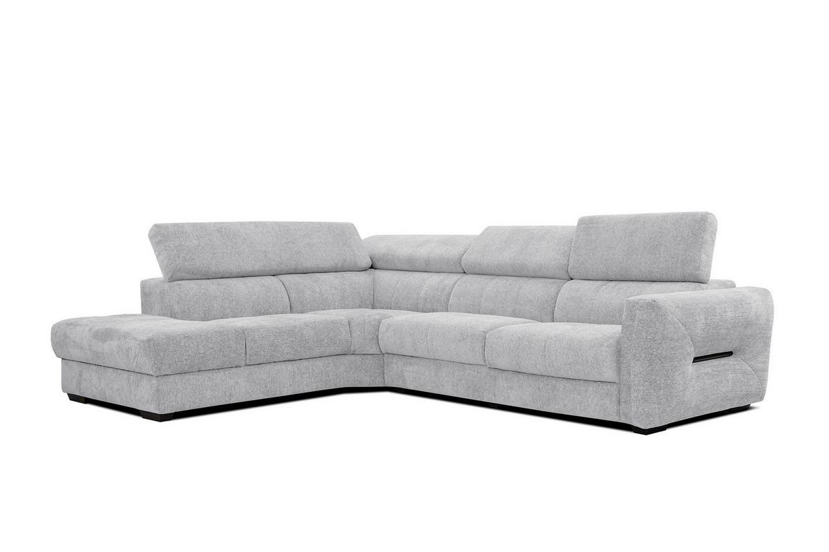 ECKSOFA CALVERA 5-Sitzer, hellgrau - Hellgrau, Holzwerkstoff/Textil (239/298cm) - Wozimo