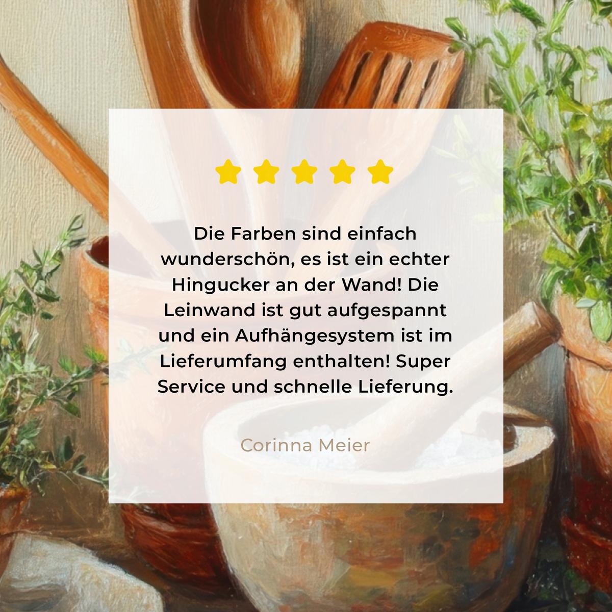 LEINWANDBILD Töpfe - Kräuter - Holz Deko Wohnzimmer 20x20 cm - Terracotta, Textil (20/20cm) - MuchoWow