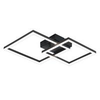LED DECKENLEUCHTE Belwynne 34.5/34.5/6.7 cm - Schwarz, Kunststoff (34.5/34.5/6.7cm) - ZMH