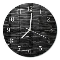WANDUHR aus Glas Ø30 cm - Steine - Schwarz, Glas (30/30/0.4cm) - TULUP