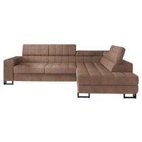 ECKSOFA Laris, Seite: Rechts - Hellbraun/Schwarz, Holz/Textil (271/203cm) - MIRJAN24