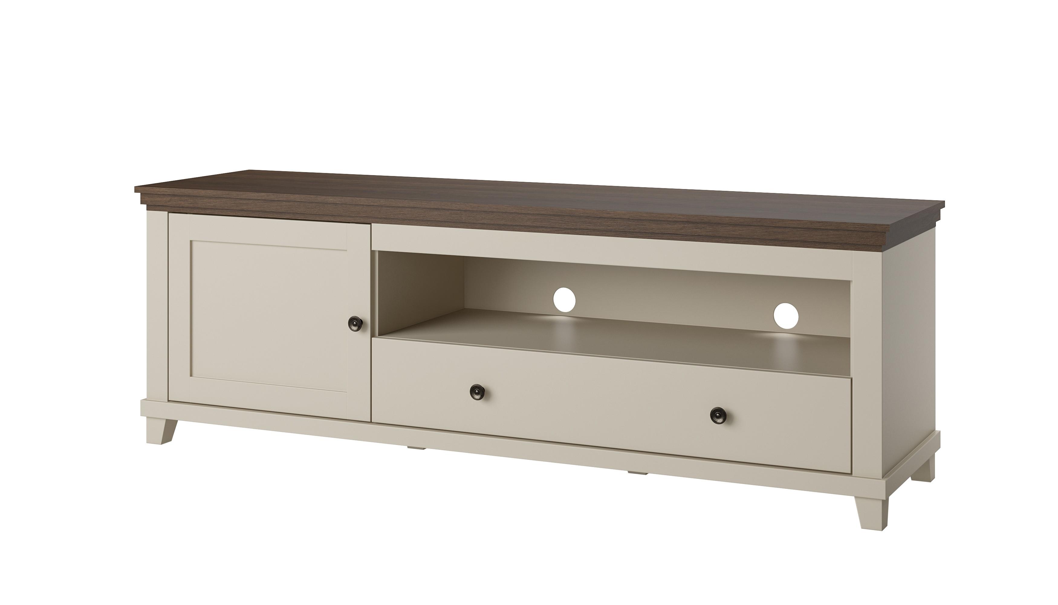 LOWBOARD EVANDRO 181/61/49 cm, Beige - Beige, Holzwerkstoff (181/61/49cm) - MASSENO