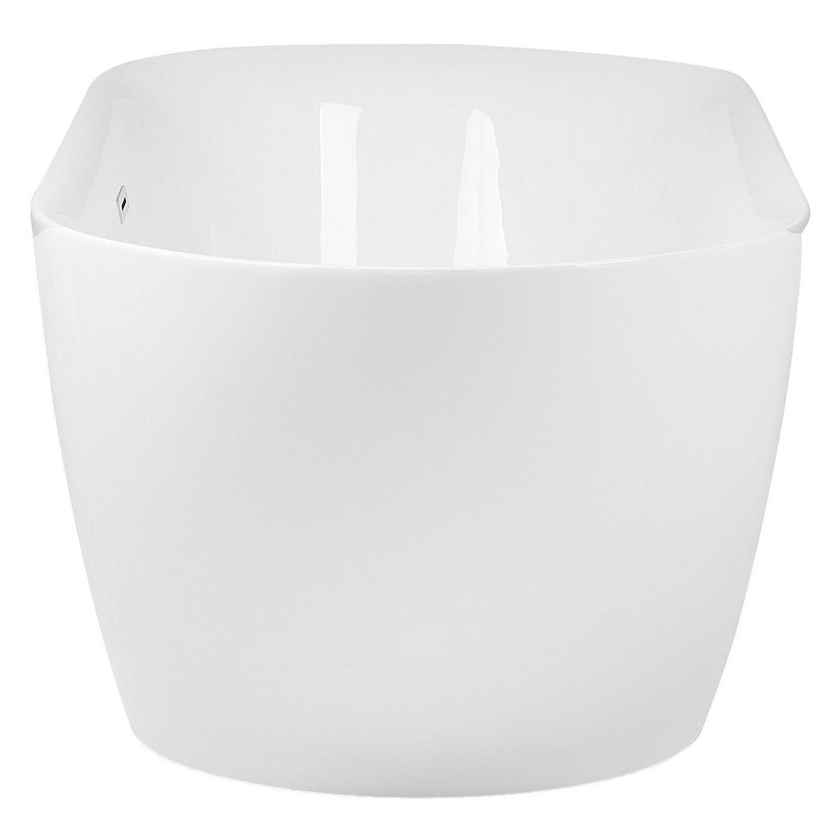 BADEWANNE FREISTEHEND 75x150x58 cm weiß Carrera - Weiß, Kunststoff (75/58/150cm) - Beliani