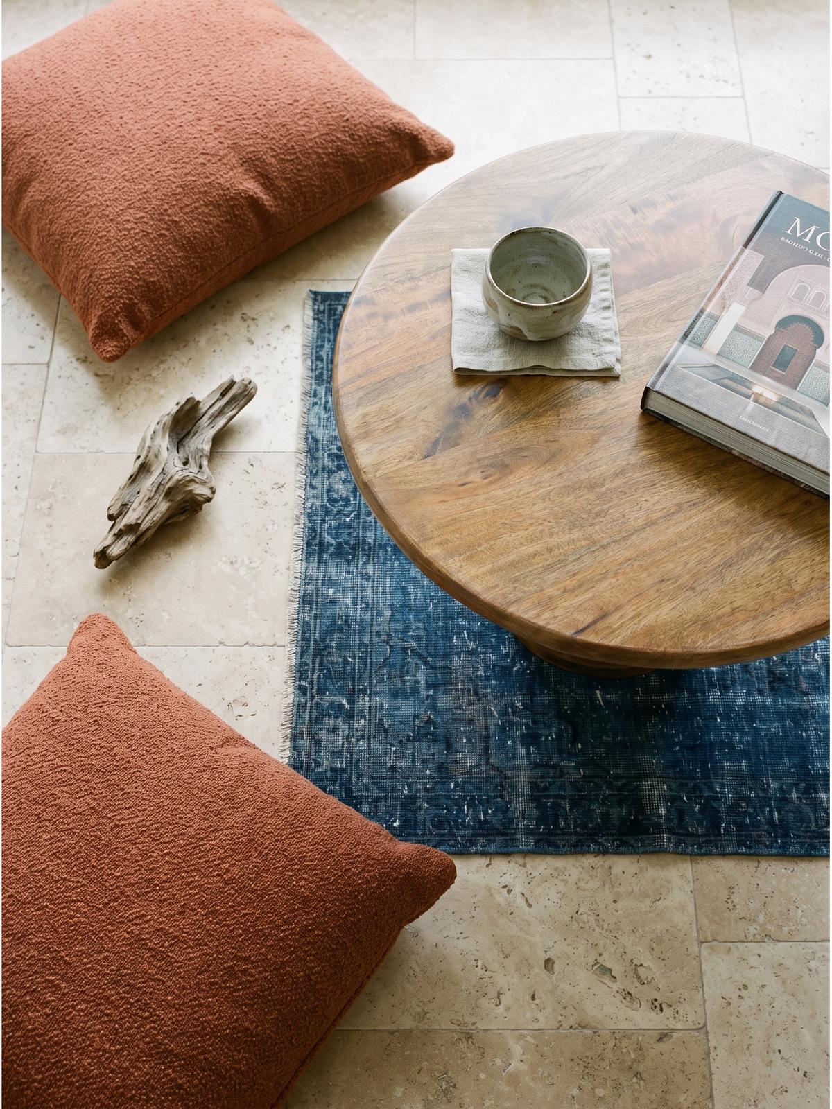 COUCHTISCH ATRANI, Mango Massivholz, Ø 60 x 41,5 cm - Braun, Mangoholz/Holz (60/60/41.5cm) - KADIMA DESIGN