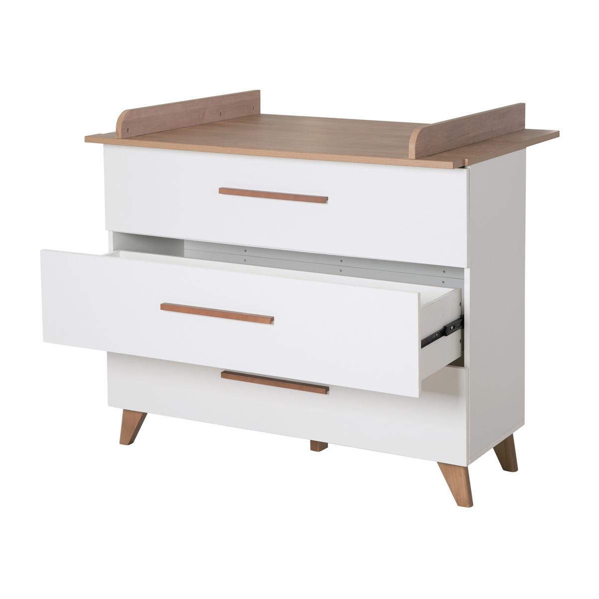 WICKELKOMMODE Ole - Weiß, Holzwerkstoff (110/98/75cm) - Roba