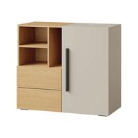 KOMMODE Lorin 1D2S LO08 - Kaschmir/Eichefarben, Holzwerkstoff (91/80/40cm) - MIRJAN24