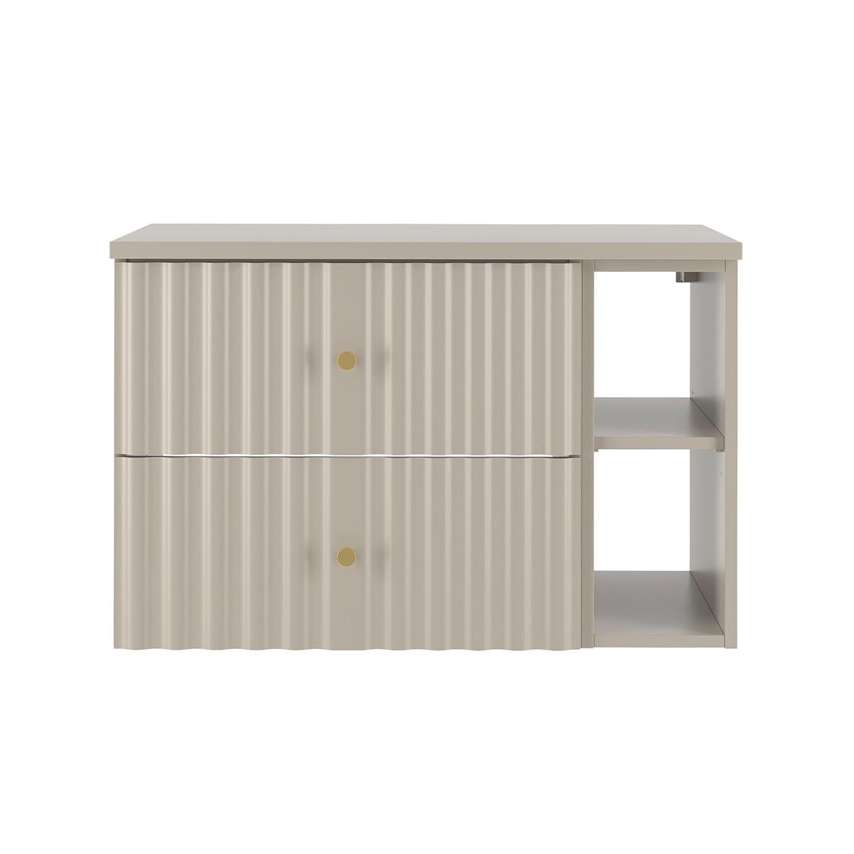 WASCHTISCHUNTERSCHRANK 80.6cm Izae Kaschmir - Beige, Holzwerkstoff (80.6/52.2/46.5cm) - Petits-meubles