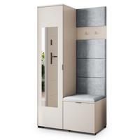 GARDEROBENSCHRANK VIRA 95/181/51 cm Modern Kaschmir - Kaschmir/Hellgrau, Holzwerkstoff (95/181/51cm) - MASSENO